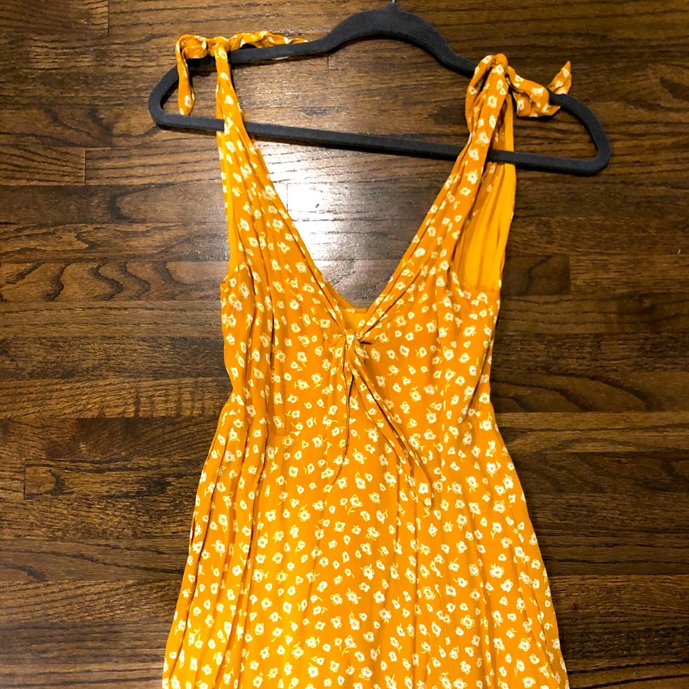 REFORMATION mini yellow dress